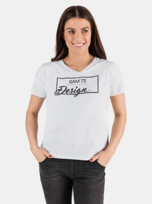SAM73 White women's t-shirt with print SAM 73 - Women's
