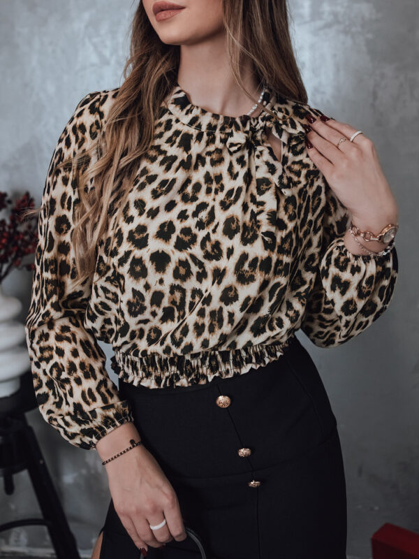 SAVANATOP női oversize blúz leopárd mintás Dstreet