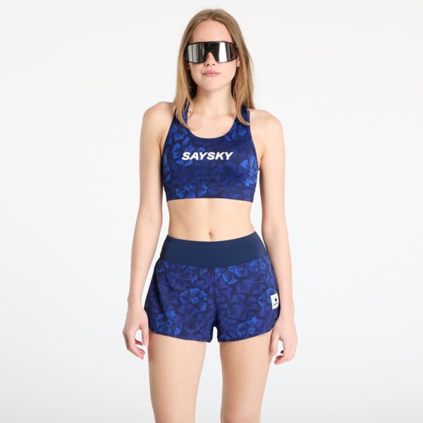 SAYSKY W Flower Combat Sports Bra Blue AOP XS-alacsony-ár