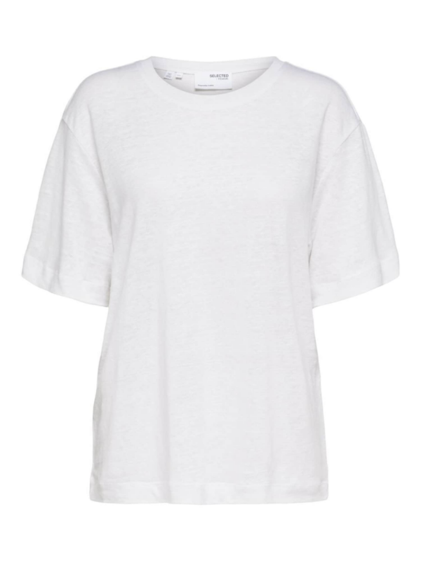 SELECTED FEMME Oversize póló 'Vilja'  fehér melír-Hungary
