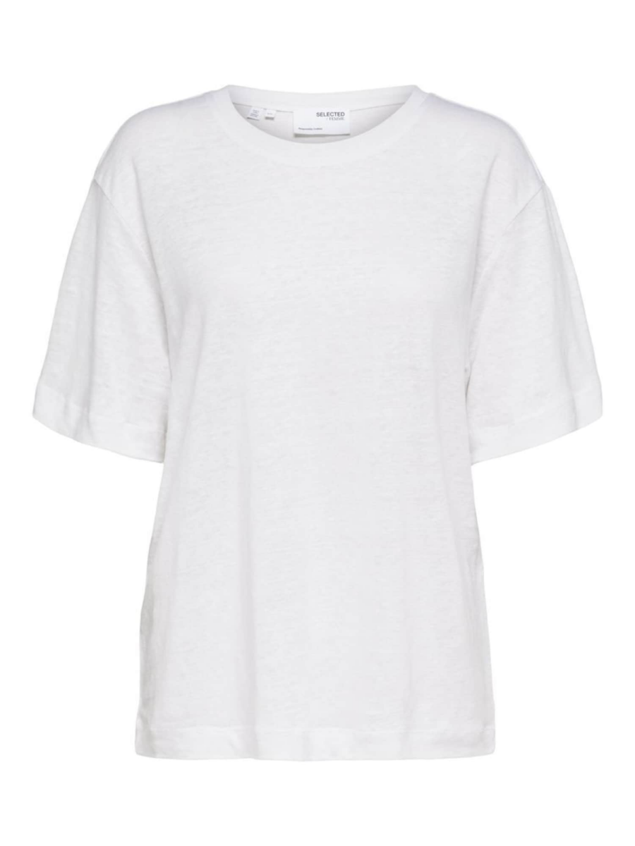 SELECTED FEMME Oversize póló 'Vilja'  fehér melír-Hungary