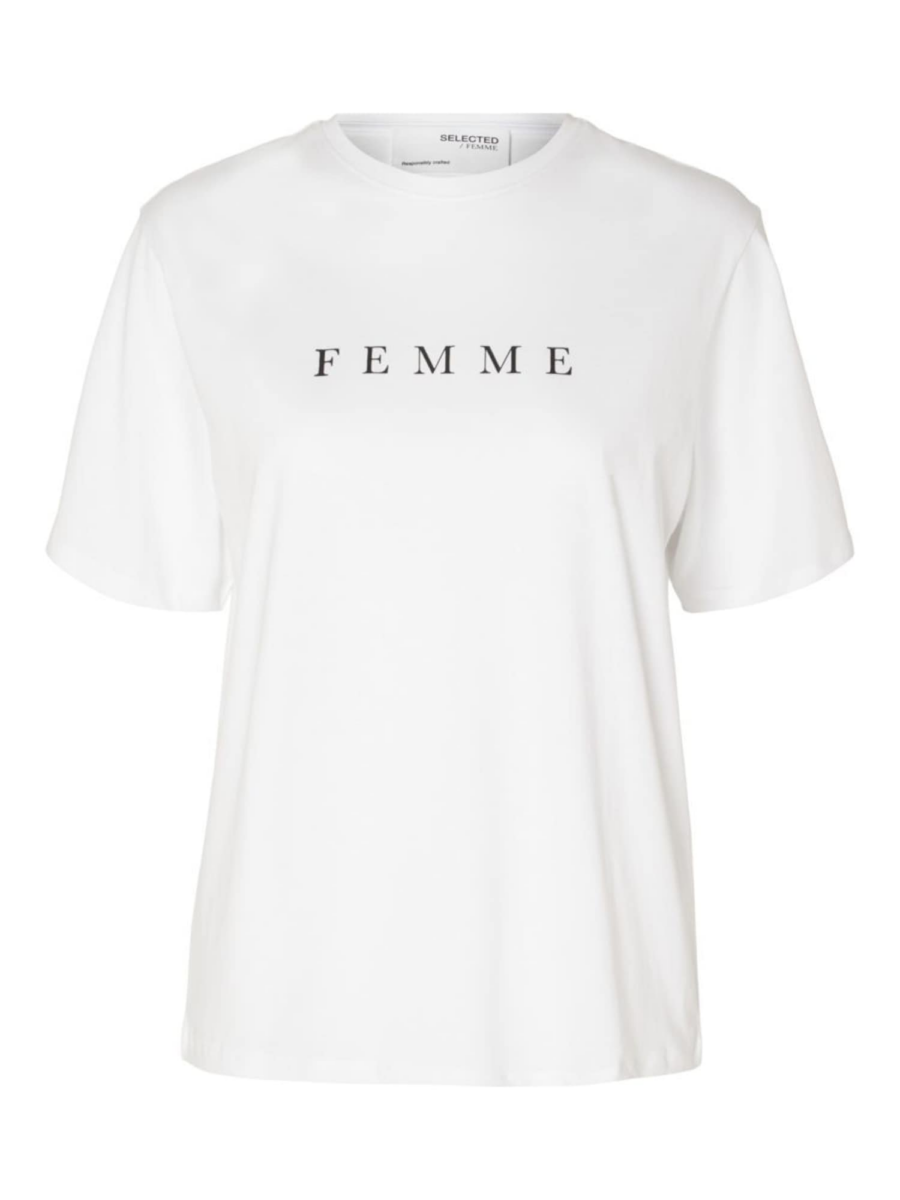 SELECTED FEMME Póló 'VILJA'  fekete / fehér-Ár