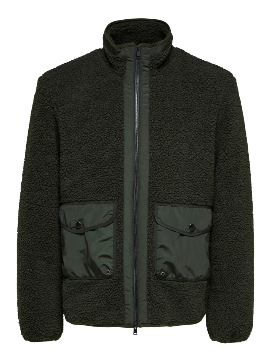 SELECTED HOMME Polár dzseki 'Snowden'  sötétzöld-hu