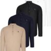 SET OF FOUR G783 DEWBERRY JUDGE COLLAR SHIRT-BLACK-WHITE-NAVY-BEIGE