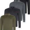 SET OF FOUR V4007 DEWBERRY MEN'S SWEATSHIRT-BLACK-NAVY-ANTHRACITE-KHAKI