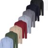 SET OF NINE G783 DEWBERRY JUDGE COLLAR SHIRT-BLACK-WHITE-NAVY-BURGUNDY-BLUE-KHAKI-BEIGE-ANTHRACITE-GREY
