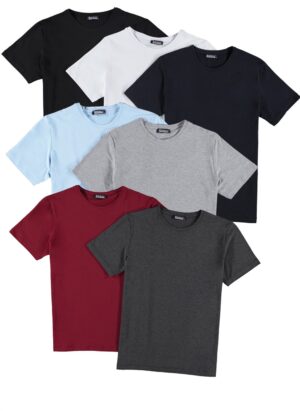 SET OF SEVEN T8569 DEWBERRY BICYCLE COLLAR T-SHIRT-BLACK-NAVY-WHITE-GREY-BLUE-ANTHRACITE-BURGUNDY