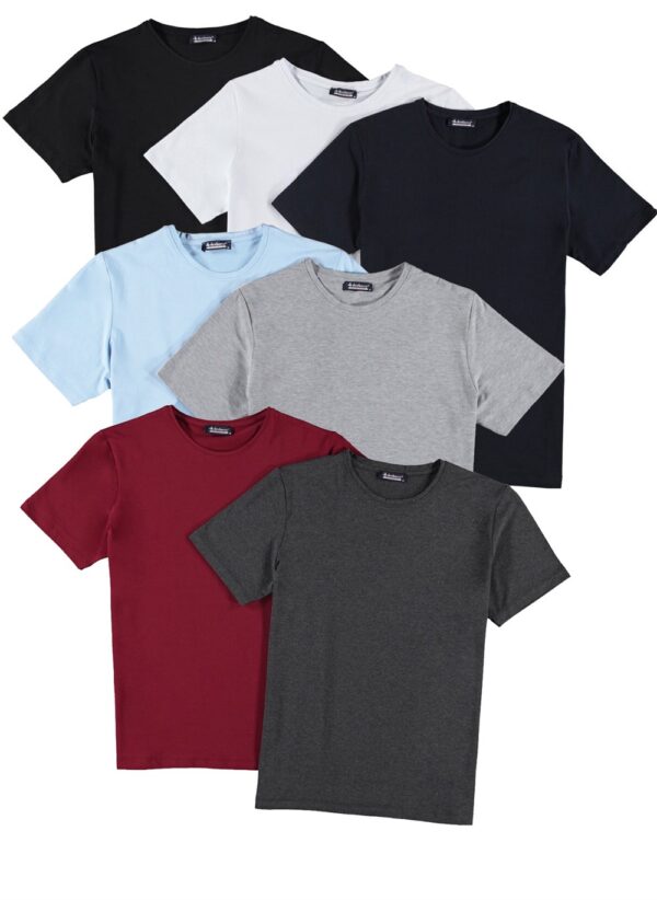 SET OF SEVEN T8569 DEWBERRY BICYCLE COLLAR T-SHIRT-BLACK-NAVY-WHITE-GREY-BLUE-ANTHRACITE-BURGUNDY