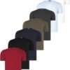 SET OF SEVEN T8569 DEWBERRY BICYCLE COLLAR T-SHIRT-BLACK-WHITE-NAVY-ANTHRACITE-BLUE-KHAKI-BURGUNDY