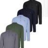 SET OF SIX G783 DEWBERRY JUDGE COLLAR SHIRT-BLACK-WHITE-BLUE-NAVY-ANTHRACITE-KHAKI