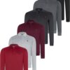 SET OF SIX V4007 DEWBERRY MEN'S SWEATSHIRT-BLACK-NAVY-ANTHRACITE-BURGUNDY-GRAY-PURPLE