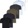 SIX SET T8569 DEWBERRY BIKE COLLAR T-SHIRT-BLACK-WHITE-BLUE-NAVY BLUE-ANTHRACITE-KHAKI