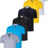 SIX SET T8582 DEWBERRY MENS T-SHIRT-BLACK-WHITE-NAVY BLUE-DARK TURQUOISE-YELLOW-GREY