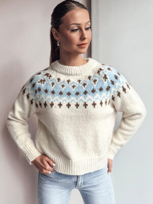 SKADOVA női egyméretű pulóver világos bézs Dstreet