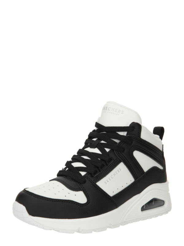 SKECHERS Magas szárú sportcipők  fekete / fehér-Ár