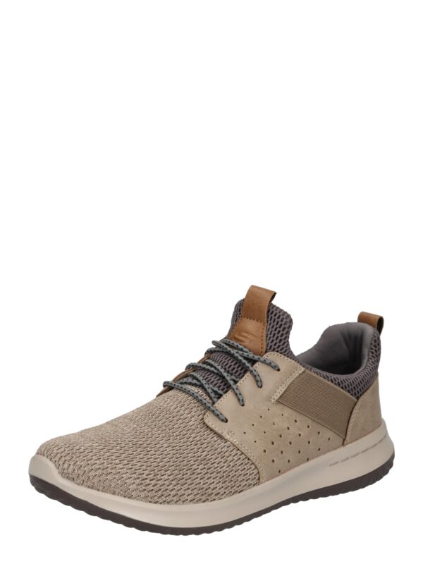 SKECHERS Rövid szárú sportcipők 'Deslon Camben'  világos bézs / taupe / ezüstszürke