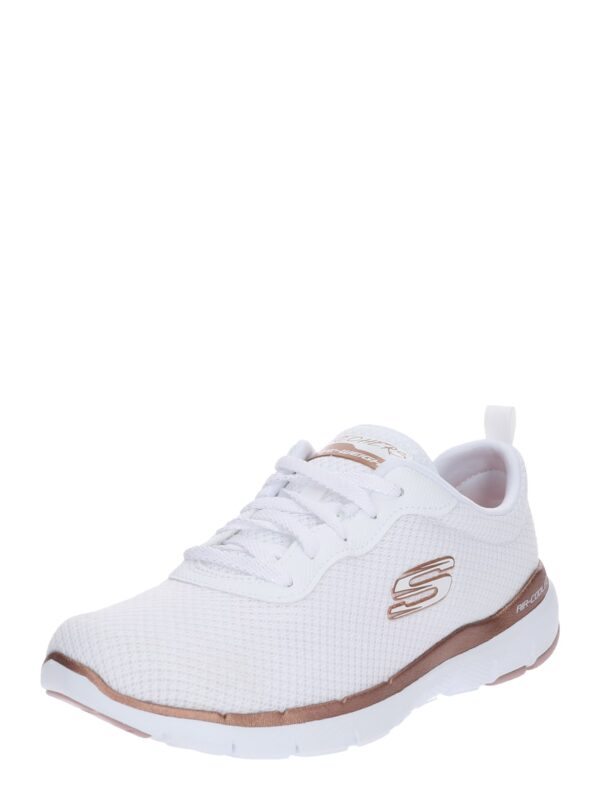 SKECHERS Rövid szárú sportcipők 'Flex Appeal 3.0'  bronz / fehér