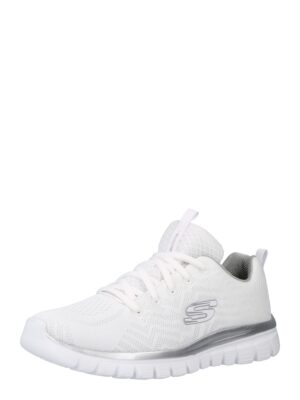 SKECHERS Rövid szárú sportcipők 'Graceful Get Connected'  ezüst / fehér-hu