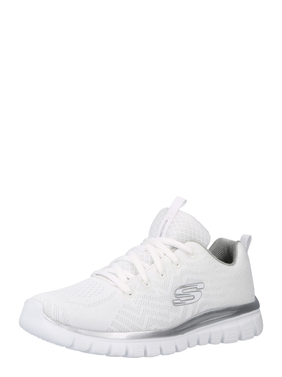 SKECHERS Rövid szárú sportcipők 'Graceful Get Connected'  ezüst / fehér-hu