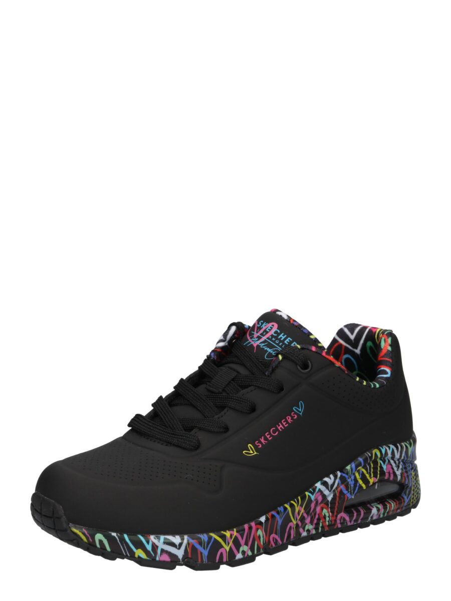 SKECHERS Rövid szárú sportcipők 'Loving Love'  kék / sárga / rózsaszín / fekete-hu