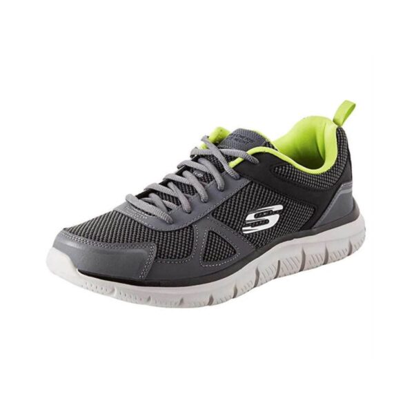 SKECHERS Rövid szárú sportcipők 'Track Bucolo'  bazaltszürke / kiwi / fekete