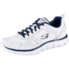 SKECHERS Rövid szárú sportcipők 'Track - Scloric'  tengerészkék / fehér