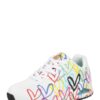 SKECHERS Rövid szárú sportcipők 'UNO-SPREAD THE LOVE'  türkiz / rózsaszín / fekete / fehér-hu