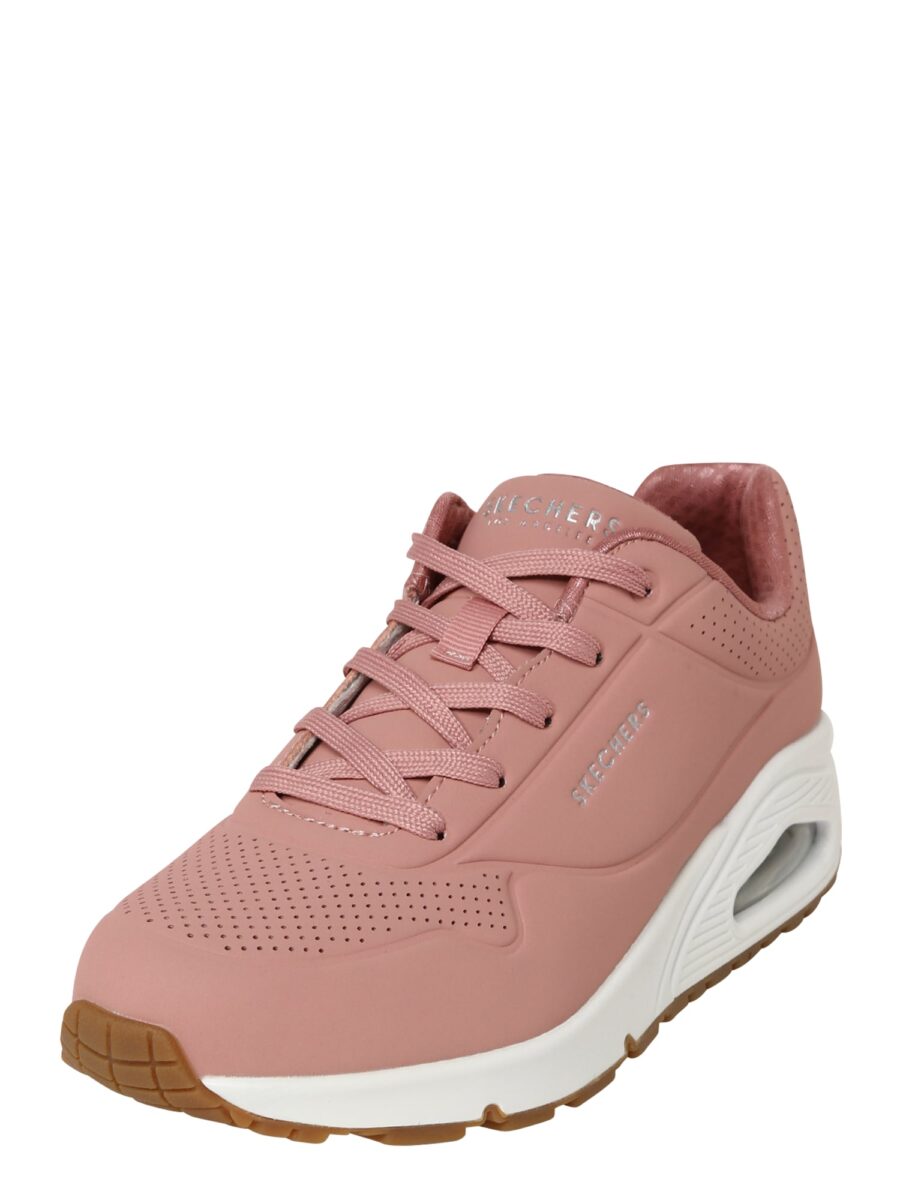 SKECHERS Rövid szárú sportcipők 'Uno Stand On Air'  fáradt rózsaszín / ezüst