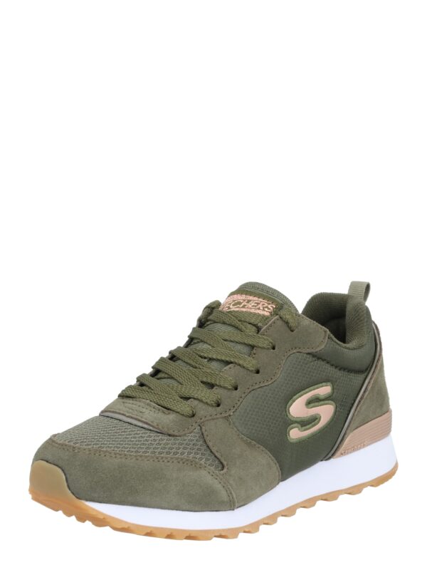 SKECHERS Rövid szárú sportcipők  olíva / rózsa