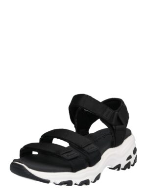 SKECHERS Túraszandálok  fekete / fehér