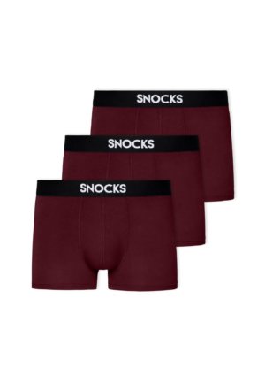 SNOCKS Boxeralsók  burgundi vörös / fekete / fehér-Hungary