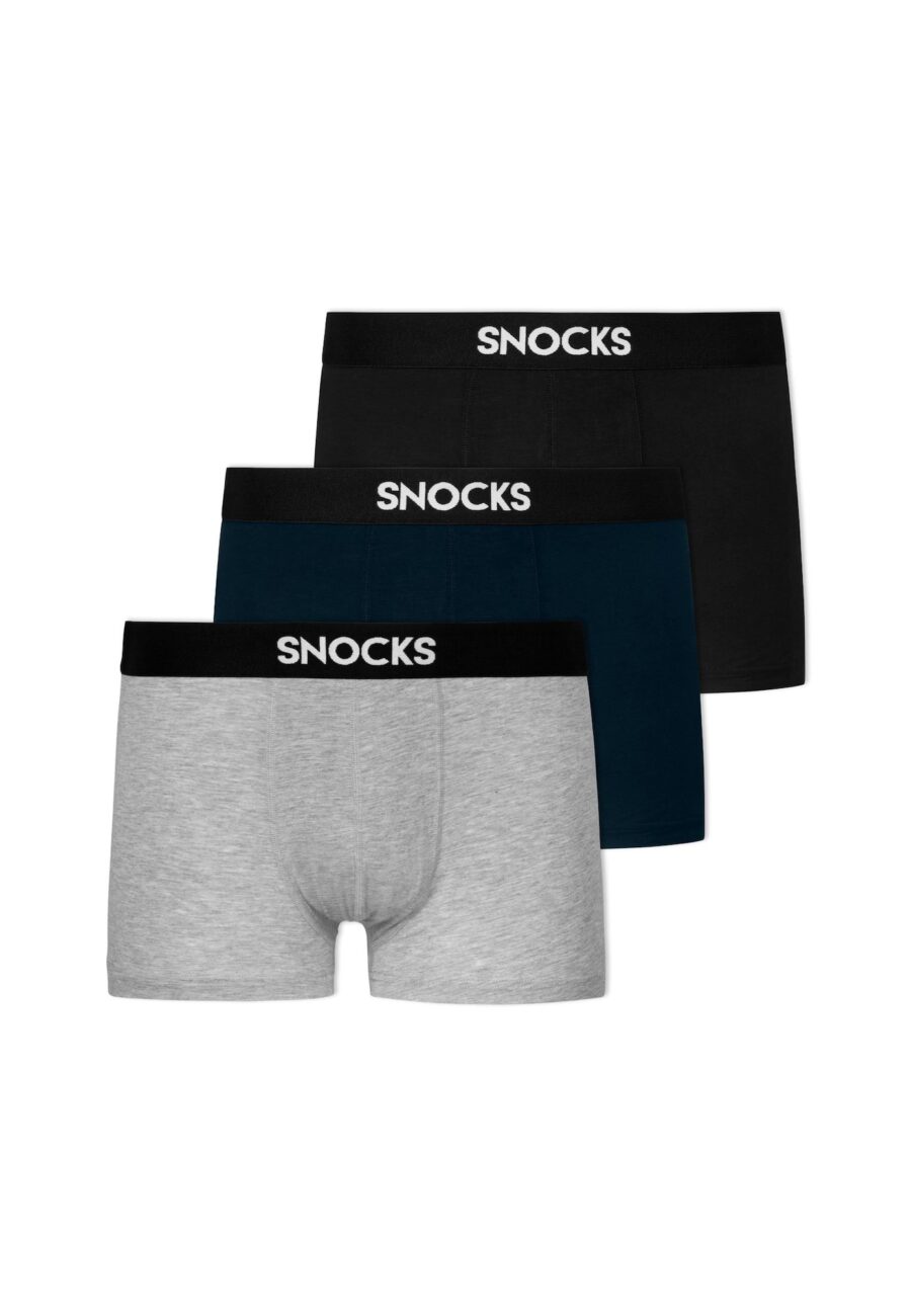 SNOCKS Boxeralsók  sötétkék / szürke / fekete-hu
