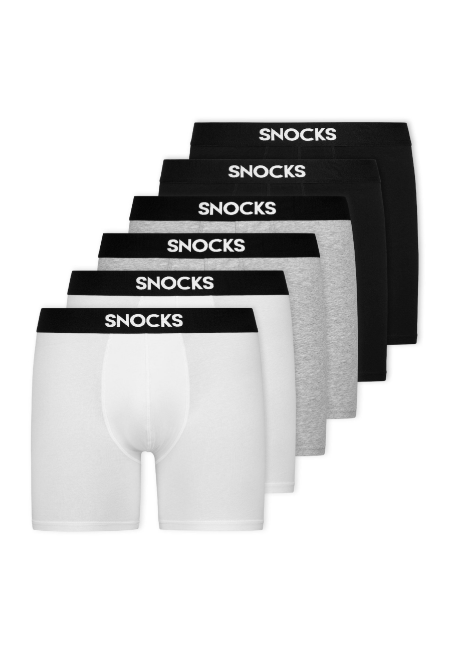 SNOCKS Boxeralsók  szürke / fekete / fehér-Hungary