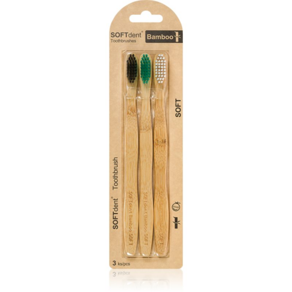 SOFTdent Bamboo Soft - 3 pack bambuszos fogkefe 3 db-Ár
