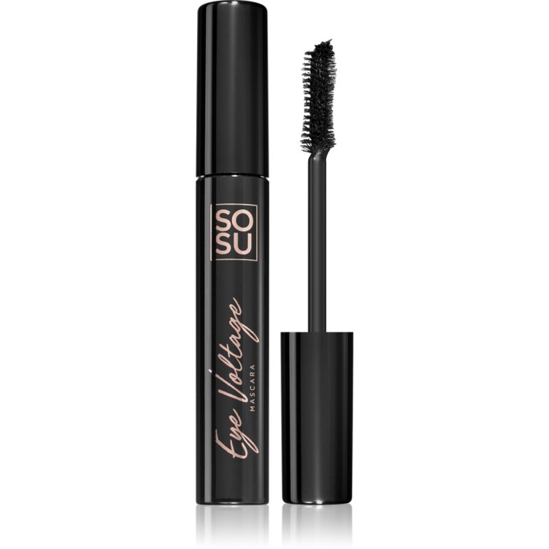 SOSU Cosmetics Eye Voltage vizálló szempillaspirál a pillák elválasztásáért és göndörítéséért árnyalat Jet Black 10 ml-Ár