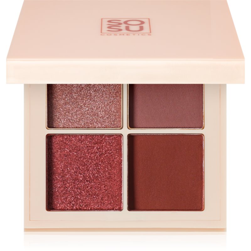SOSU Cosmetics Eyeshadow Quad szemhéjfesték paletta árnyalat Berry 4.8 g