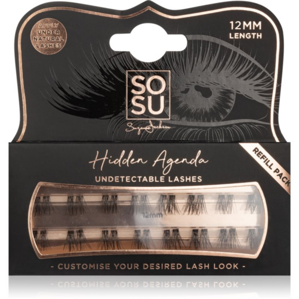 SOSU Cosmetics Hidden Agenda Undetectable Lashes Csomómentes elválasztott szempillák 12 mm-Ár