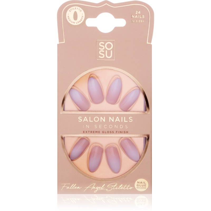 SOSU Cosmetics Salon Nails műköröm árnyalat Fallen Angel 24 db