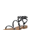 STEVE MADDEN Pántos szandál 'Travel'  fekete / ezüst-hu