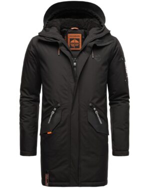 STONE HARBOUR Téli parka 'Ragaan'  szürke / neonnarancs / fekete-hu