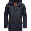 STONE HARBOUR Téli parka 'Ragaan'  tengerészkék / neonnarancs / fekete-hu