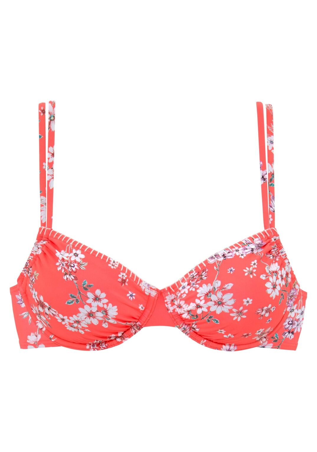 SUNSEEKER Bikini felső 'Ditsy'  benzin / korál / rózsaszín / fehér