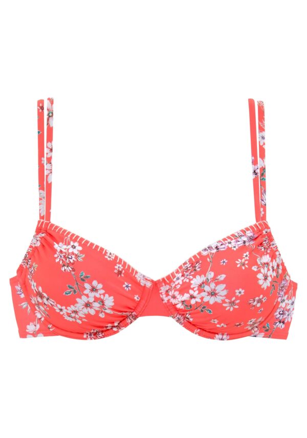 SUNSEEKER Bikini felső 'Ditsy'  benzin / korál / rózsaszín / fehér