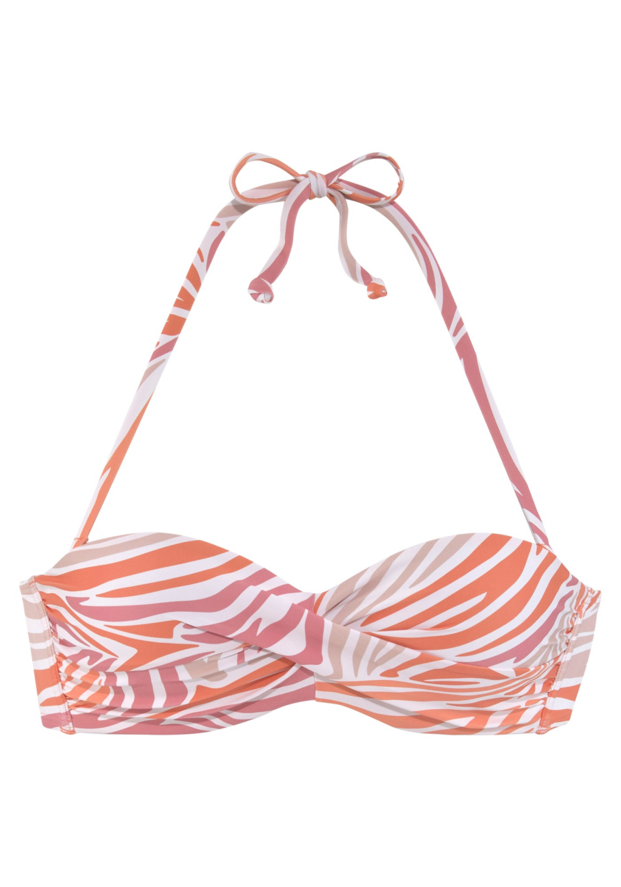 SUNSEEKER Bikini felső  testszínű / narancs / fáradt rózsaszín / fehér-Hungary