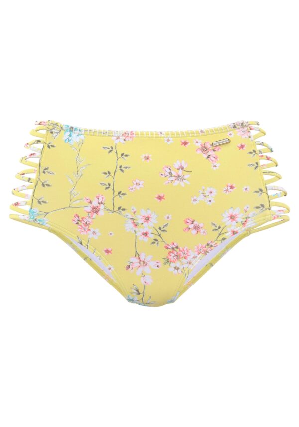 SUNSEEKER Bikini nadrágok 'Ditsy'  sárga / olíva / rózsaszín / fehér