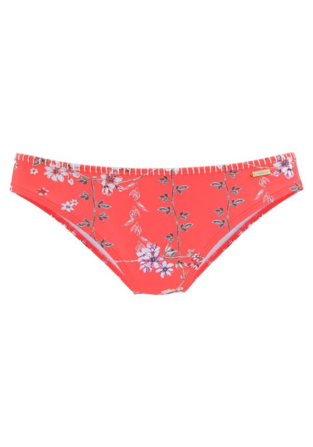 SUNSEEKER Bikini nadrágok 'Ditsy'  világosbarna / fenyő / lila / narancsvörös / természetes fehér