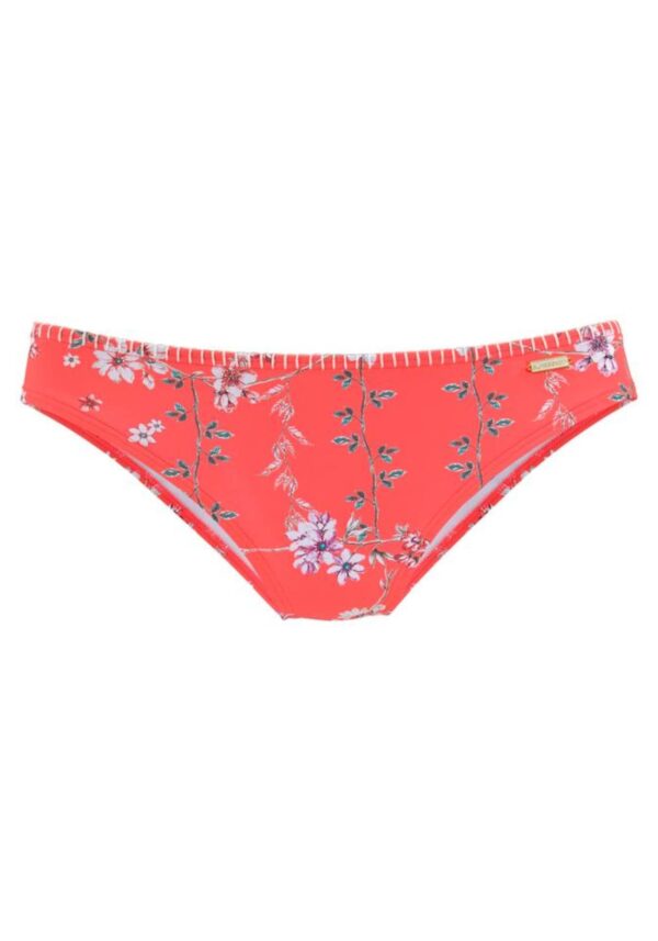 SUNSEEKER Bikini nadrágok 'Ditsy'  világosbarna / fenyő / lila / narancsvörös / természetes fehér