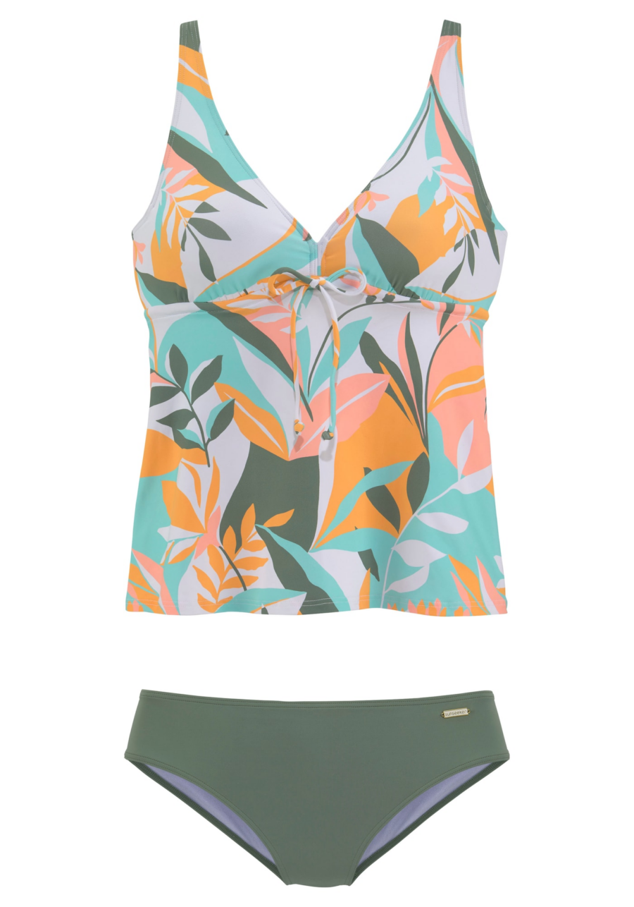 SUNSEEKER Tankini  világosszürke / khaki / menta / lazac-Hungary