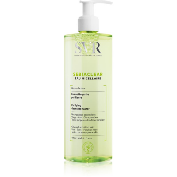 SVR Sebiaclear Eau Micellaire mattító micellás víz zsíros és problémás bőrre 400 ml-Eredeti
