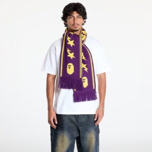 Sál A BATHING APE Jacquard Bape Logo Long Scarf M Purple Universal-alacsony-ár